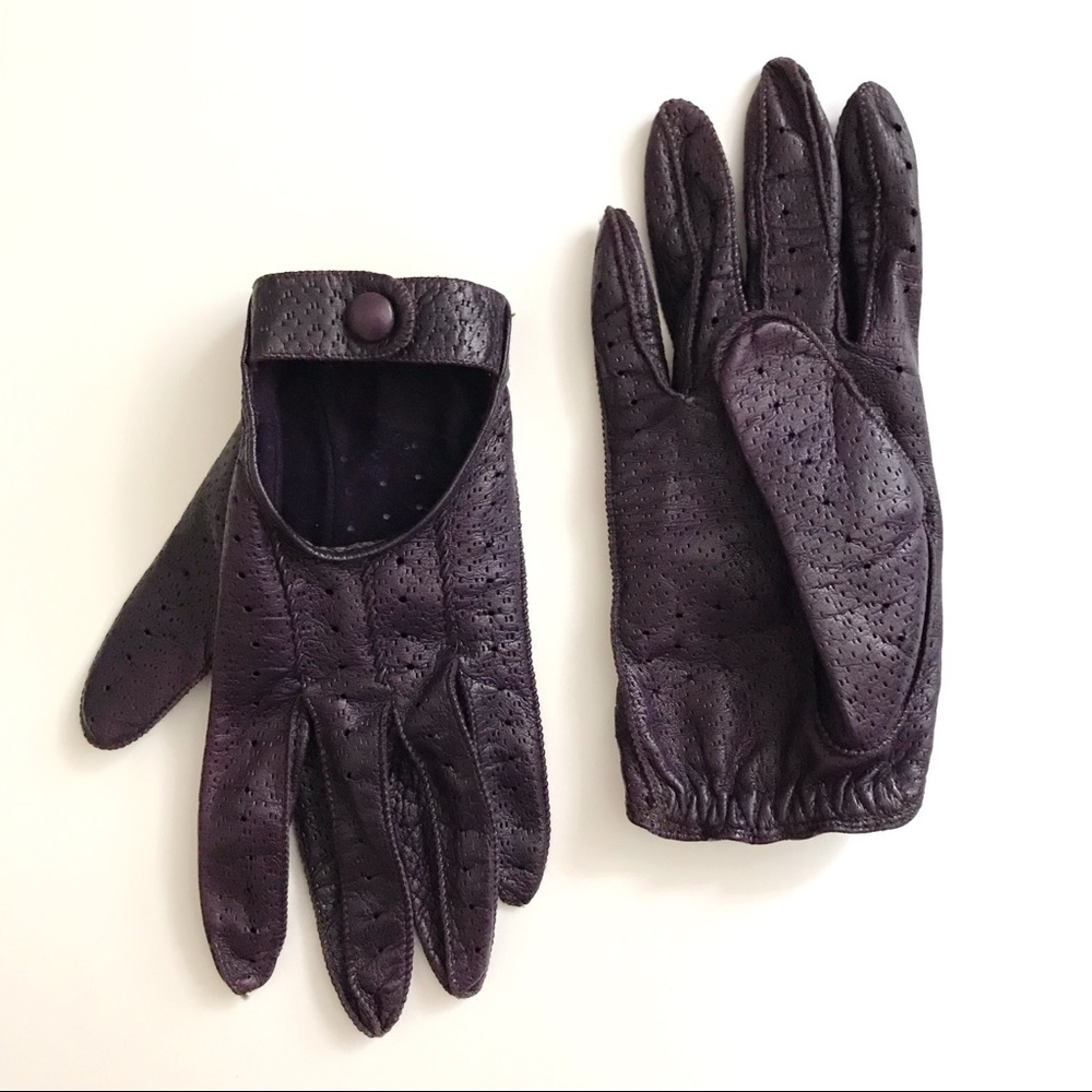 Perforated Leather Driving Gloves